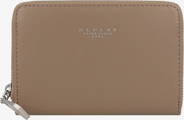REPLAY Wallet in Brown: front
