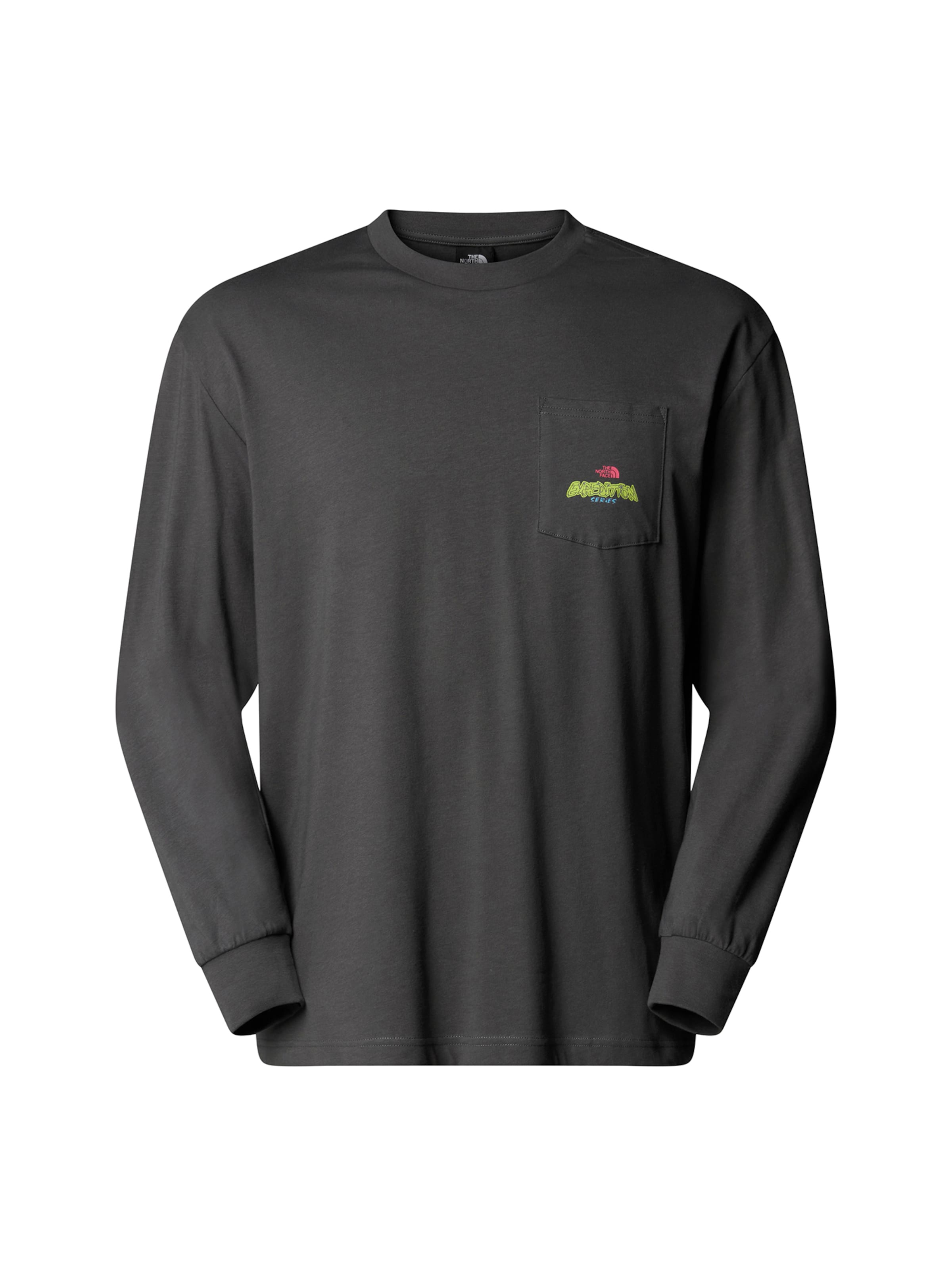 THE NORTH FACE Tričko 'Expedition Celebration' - Sivá: predná strana