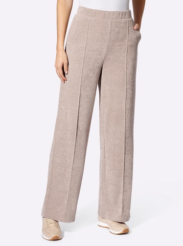 heine Regular Broek in Beige: voorkant