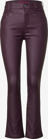 STREET ONE Flared Pants in Purple: front
