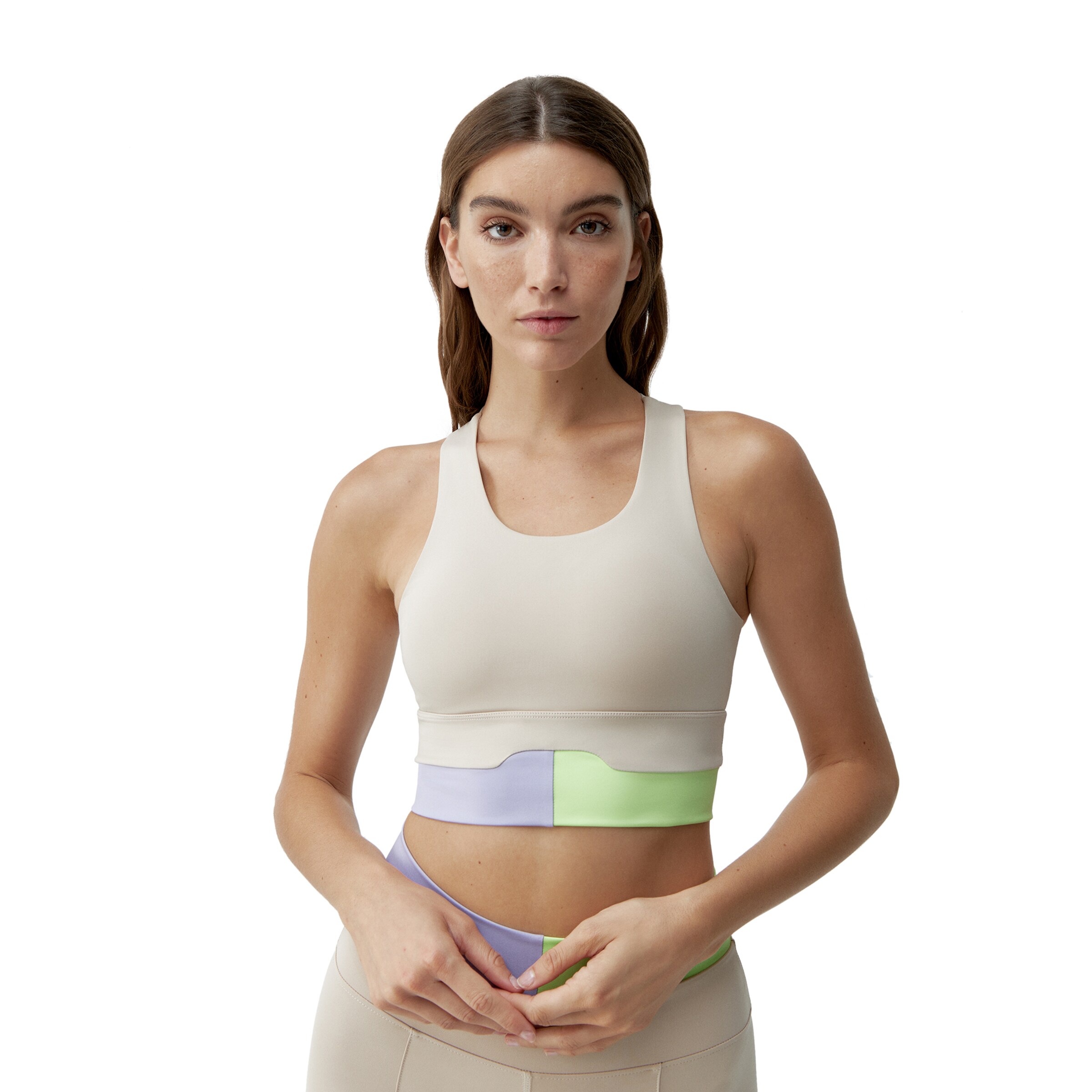 Born Living Yoga Sports top 'Kalinda' in Beige: front