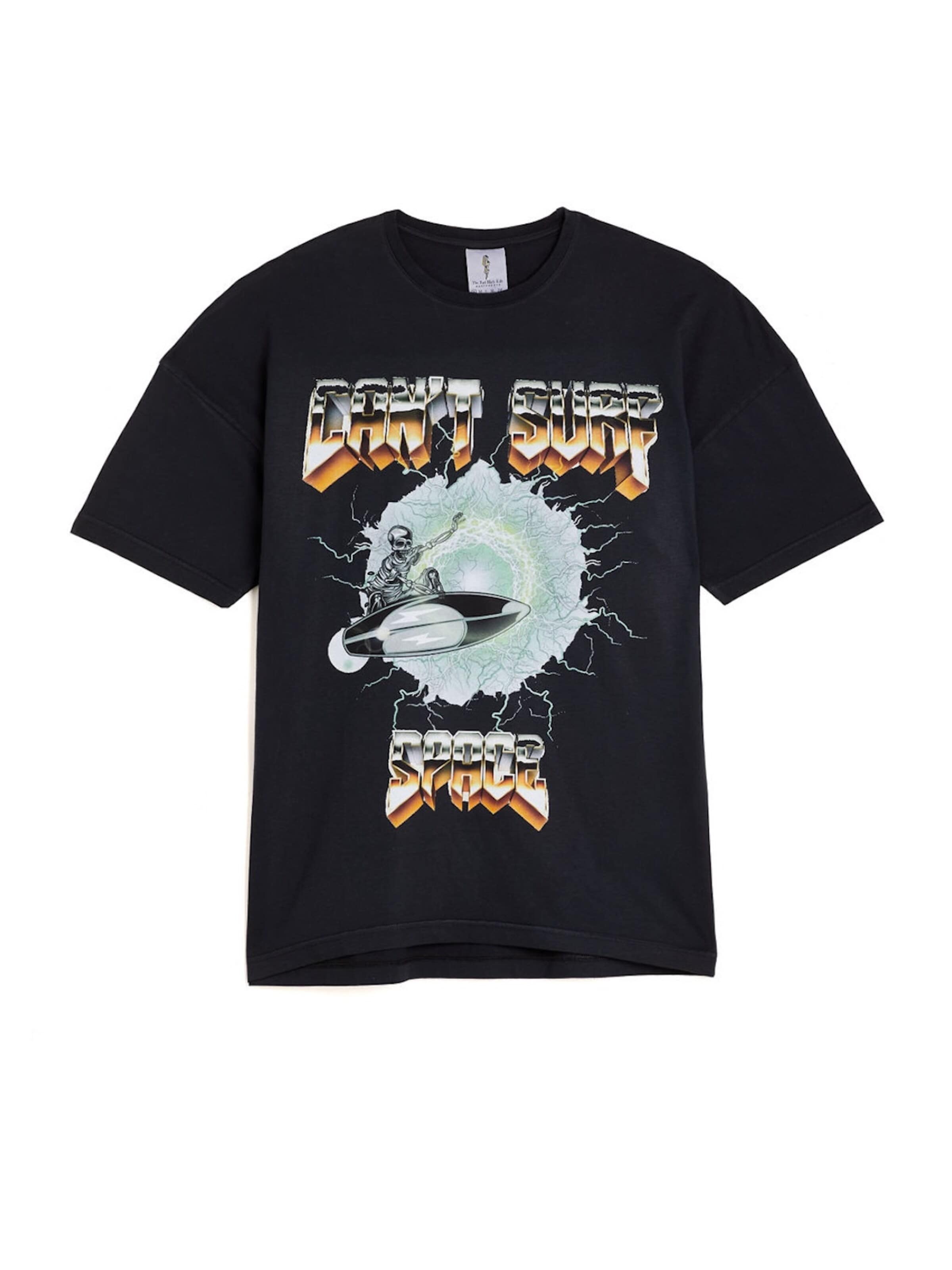 The Rad Black Kids Shirt 'Oceans T-Shirt V1' in Zwart: voorkant