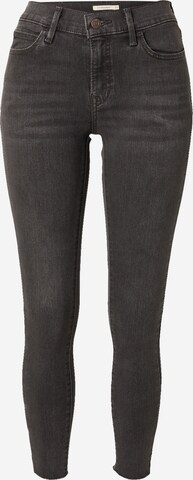 LEVI'S ® Skinny Jeans '710 Super Skinny' in Zwart: voorkant