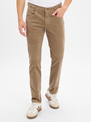 bugatti Regular Pants ' Aturo ' in Beige: front