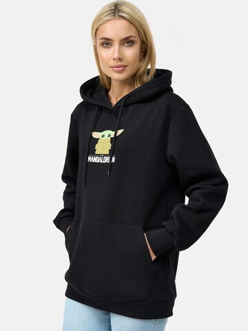 Recovered Sweatshirt 'Star Wars The Mandalorian Baby Yoda' in Schwarz