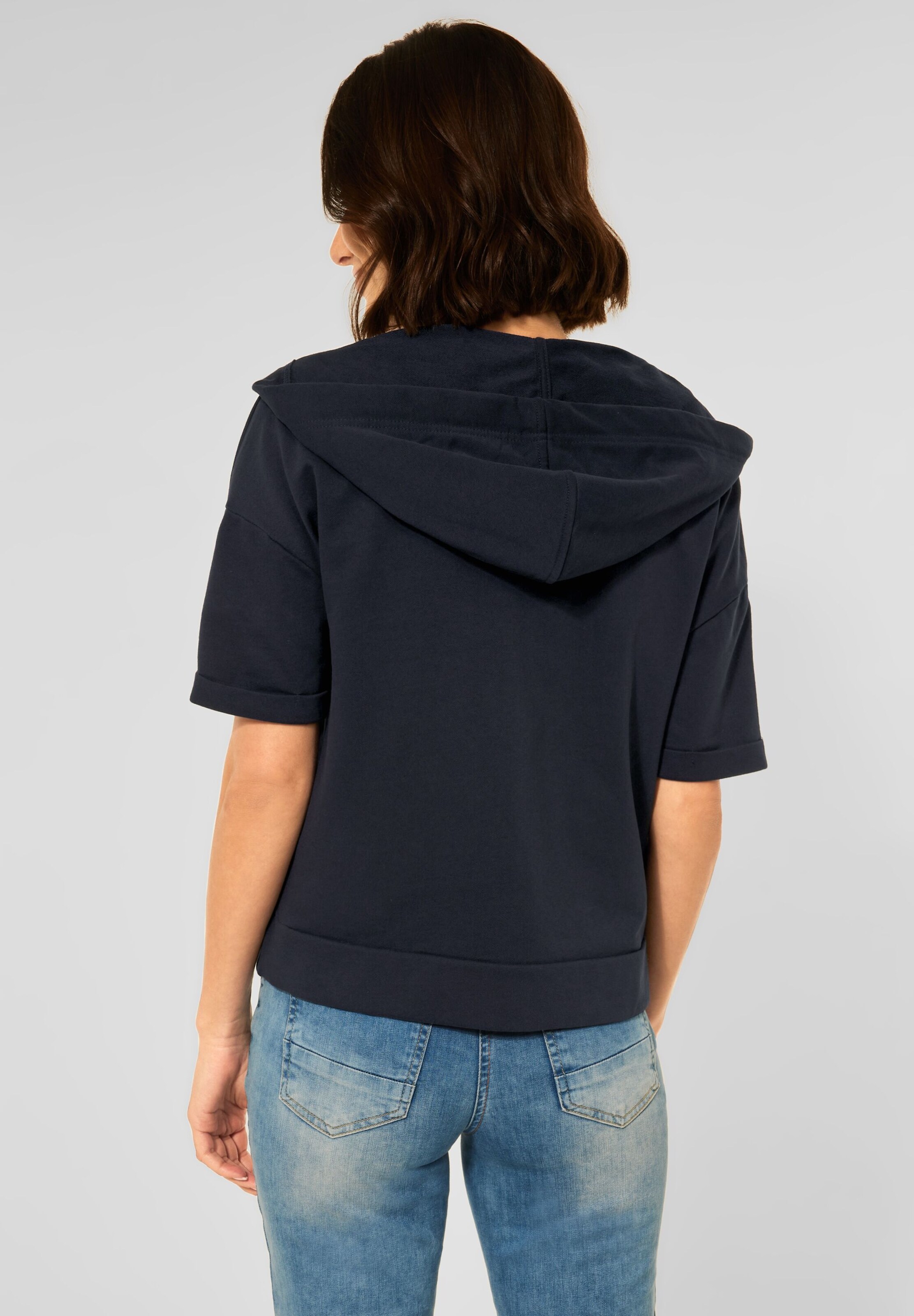 Frauen Große Größen CECIL Sweatjacke in Blau, Marine, Taubenblau - JC88494 Frauen Große Größen CECIL Sweatjacke in Blau, Marine, Taubenblau - JC88494
