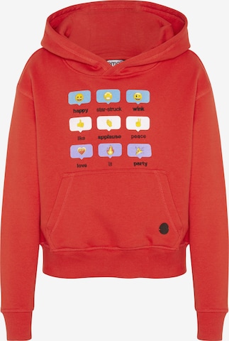 emoji Sweatshirt in Rot: predná strana