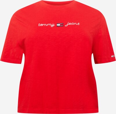 Tommy Jeans Curve T-Shirt in rot / schwarz / weiß, Produktansicht