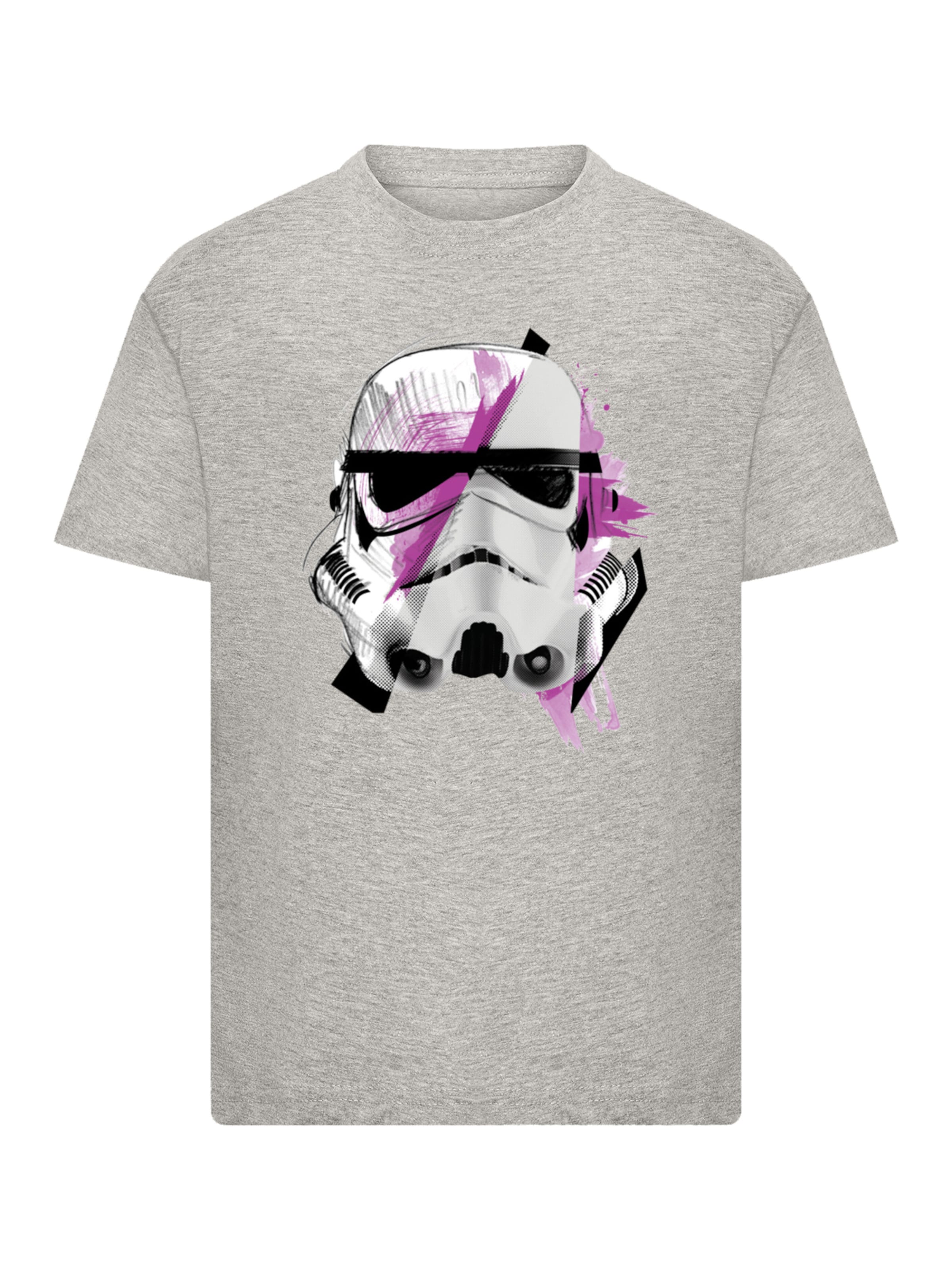 T-Shirt 'Star Wars Stormtrooper Command Sketch' F4NT4STIC en gris : devant