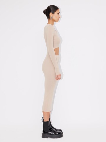 LeGer by Lena Gercke Knit dress 'Katrin' in Beige