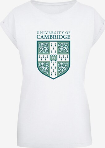Merchcode Shirt 'University Of Cambridge' in Wit: voorkant