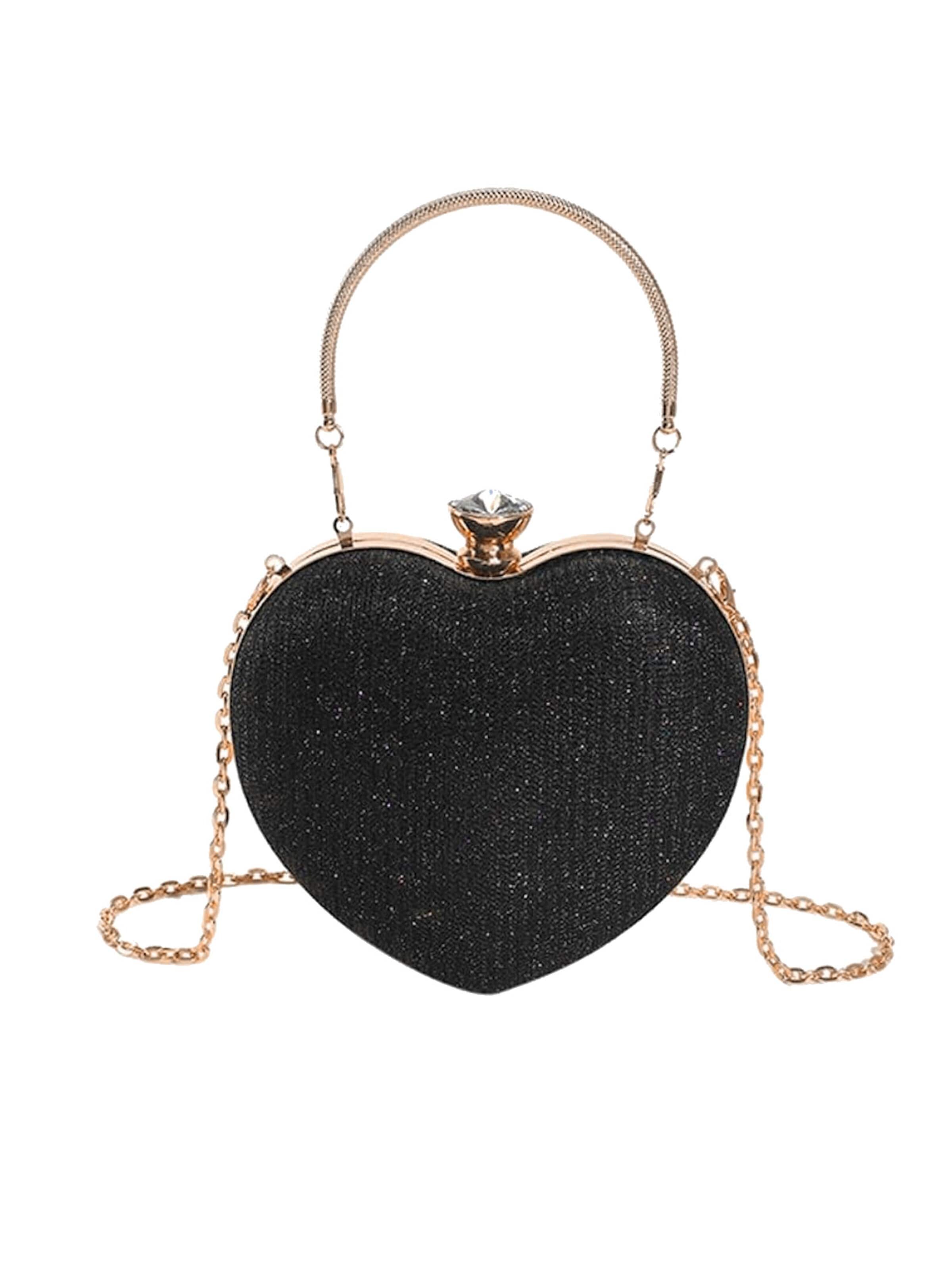 Tomshop24-7 Clutch 'Bella Herz' in Black: front