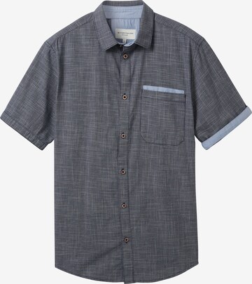 Coupe regular Chemise TOM TAILOR en gris : devant