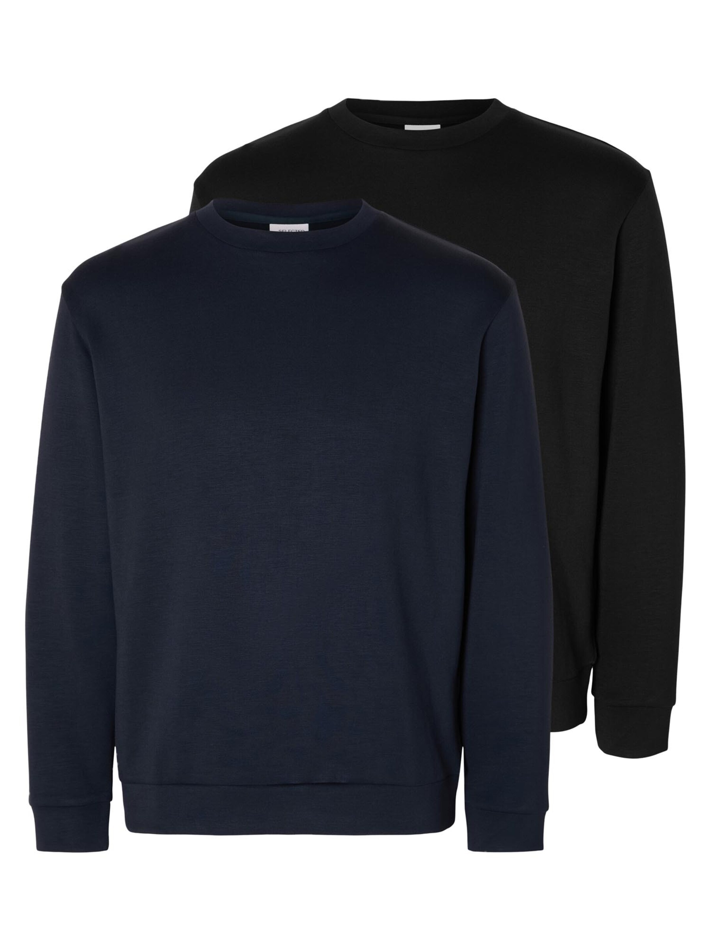 SELECTED Sweatshirt 'Emanuel' in Black: front