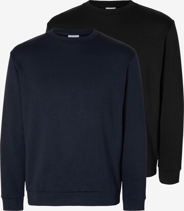 SELECTED Sweatshirt 'Emanuel' in Black: front