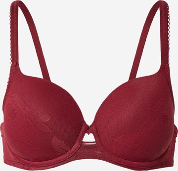 TRIUMPH T-shirt Bra 'Wild Rose Sensation' in Red: front