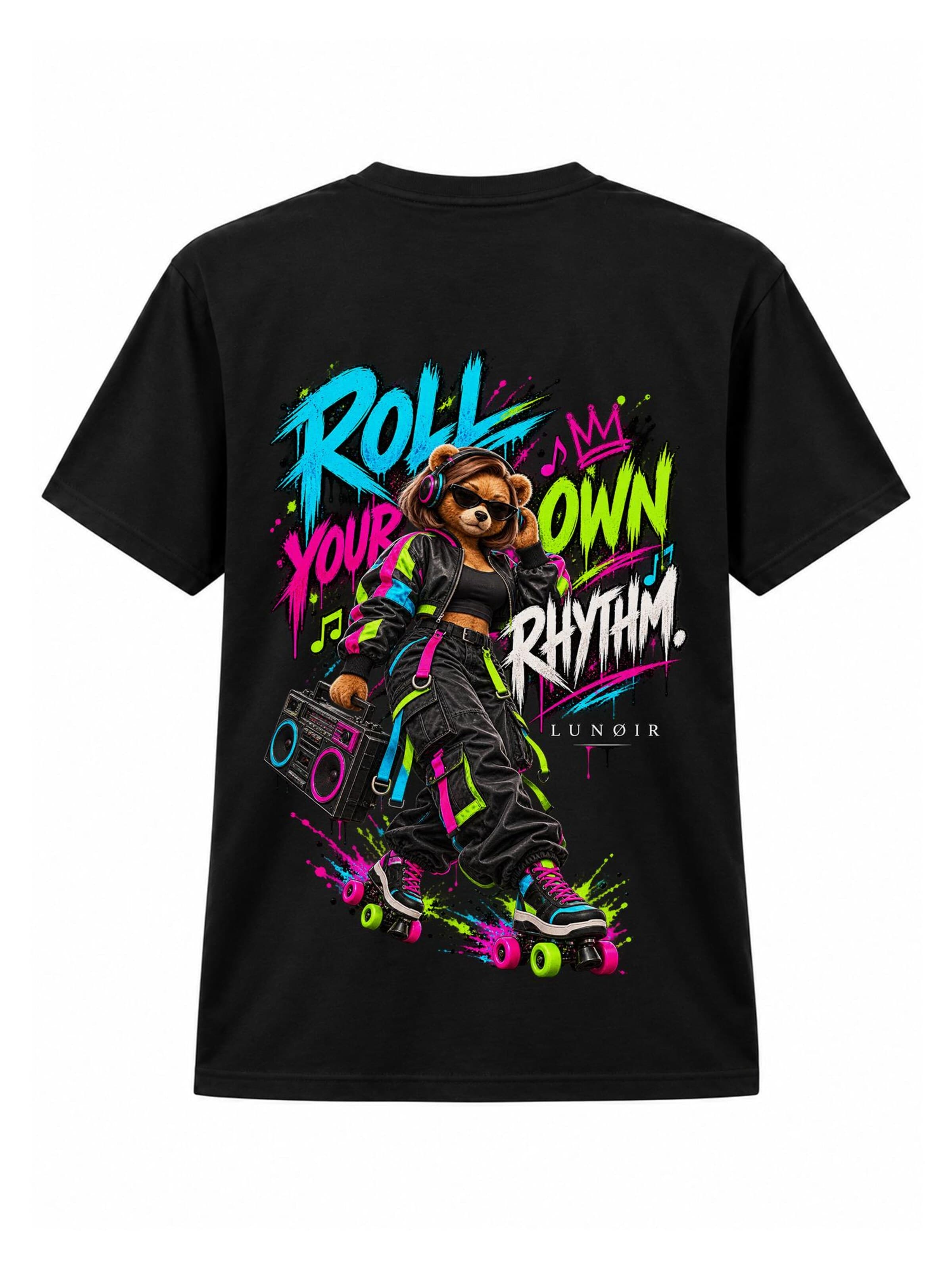 LUNØIR Studio Shirt 'BOSS Femme Roller Rhythm'‌‌‌ in Schwarz: Vorderseite