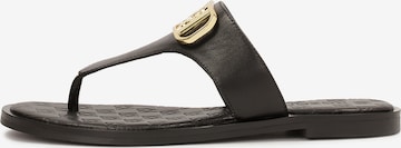 Kazar T-Bar Sandals in Black: front