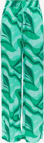 Y.A.S Wide leg Pants 'Swirl' in Green: front