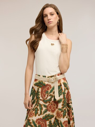 MOTIVI Top in Beige: voorkant