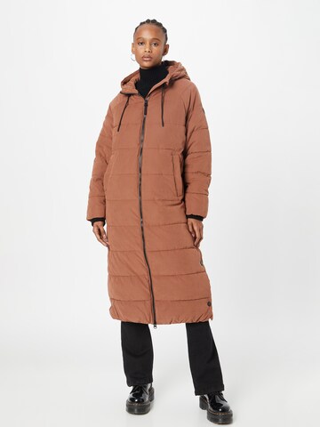 QS Winter Coat in Brown: front