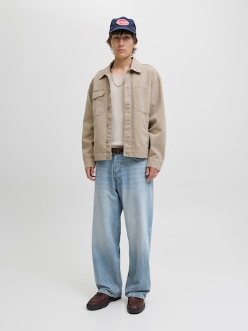 Wide Leg Jean 'JJIDAVE JJCOOPER' JACK & JONES en bleu
