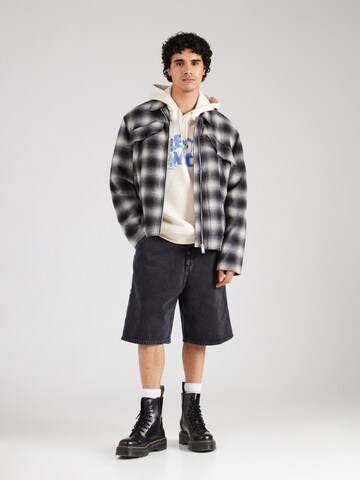 Cleptomanicx Sweatshirt 'Guard The Garden' in Beige