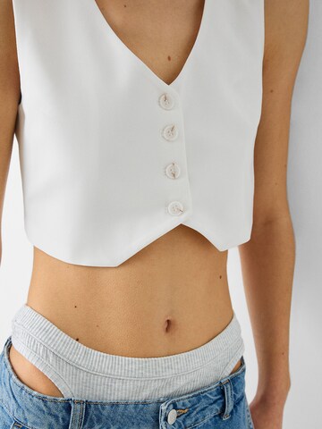 Gilet da completo di Bershka in bianco