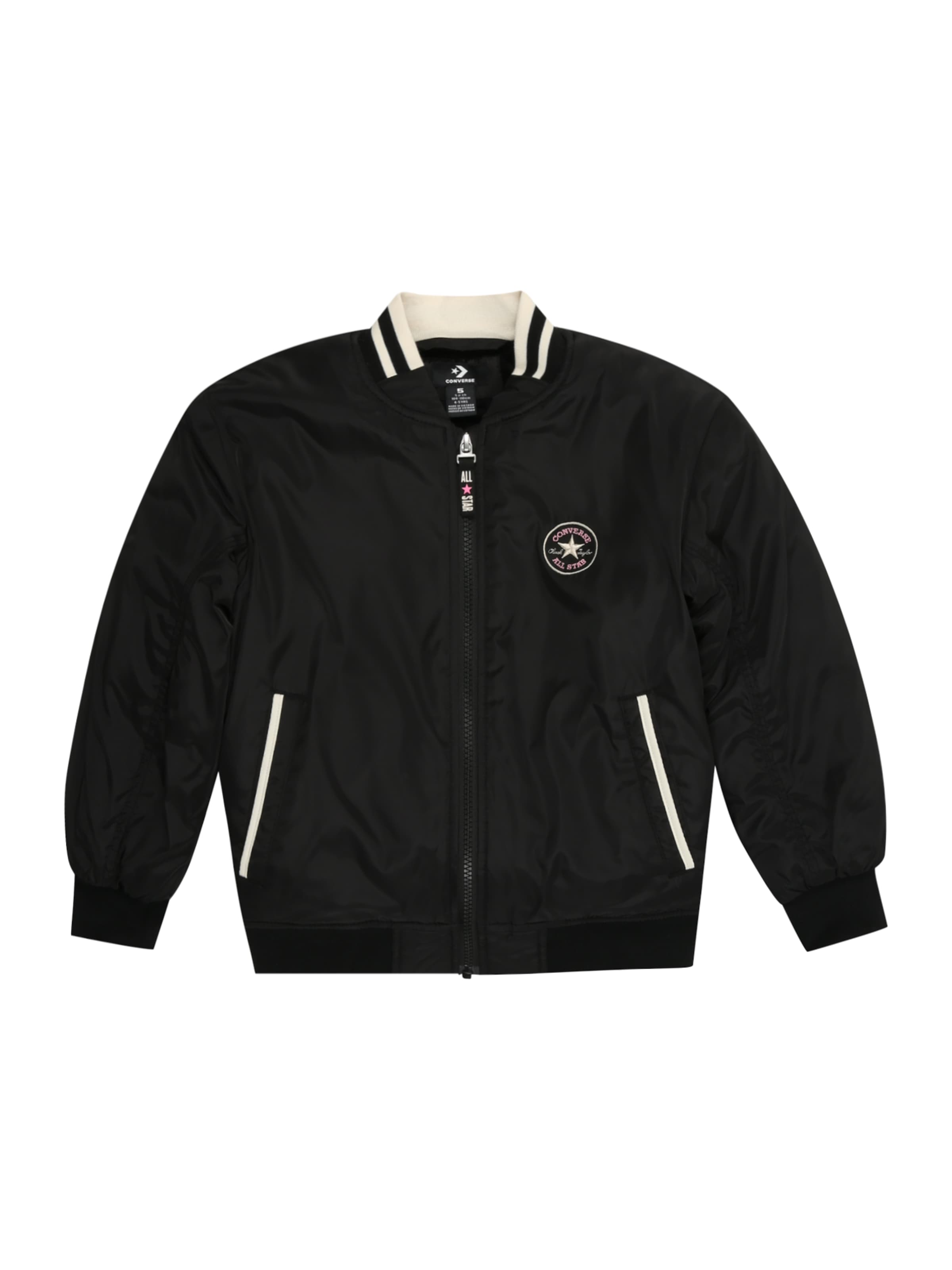 CONVERSE Övergångsjacka i svart: framsida
