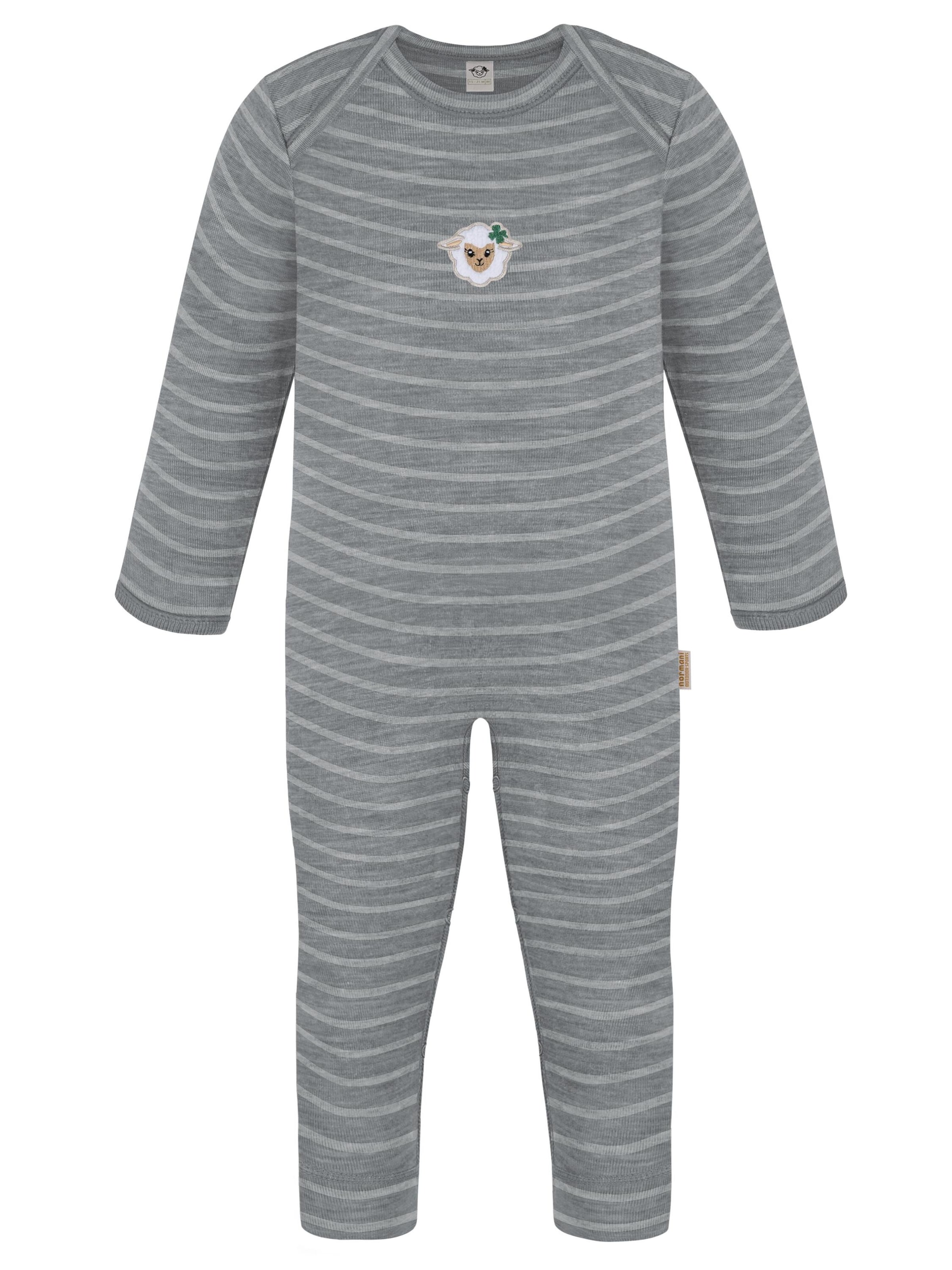 normani Strampler 'Waverly' in Grau: Vorderseite