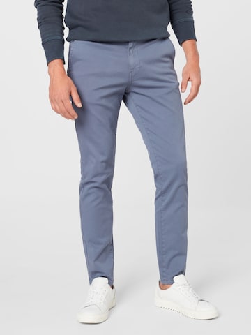 JACK & JONES Slimfit Chinobyxa 'Marco Fred' i blå: framsida