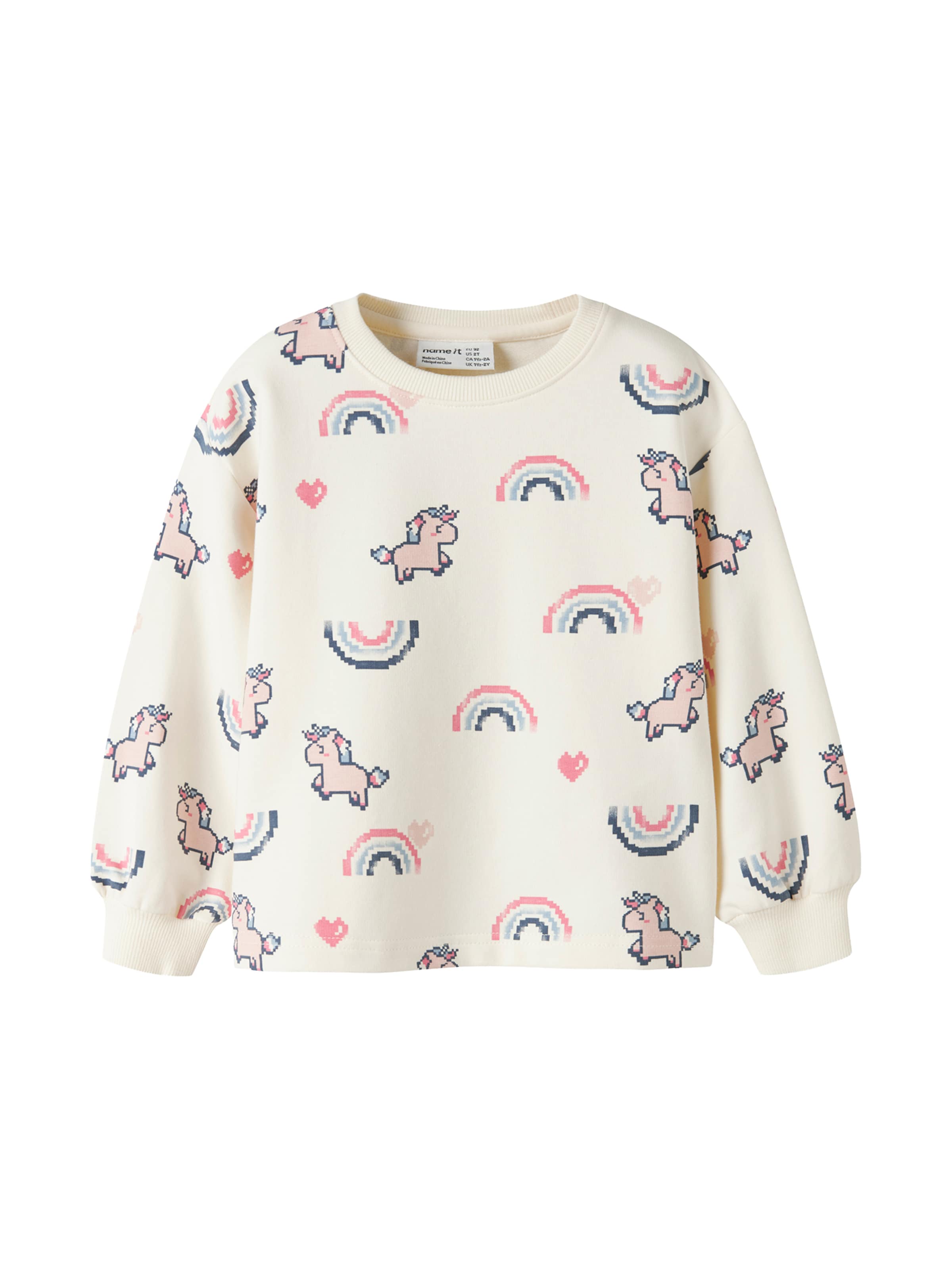 NAME IT - Sudadera 'NMFLILITH' en blanco: frente