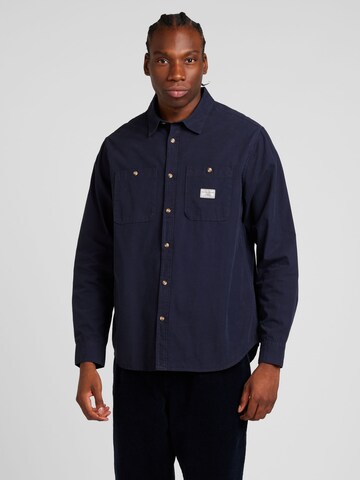 GUESS JEANS Regular Fit Hemd in Blau: Vorderseite