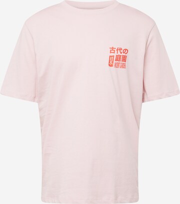 JACK & JONES T-shirt 'RECIPE' i rosa: framsida