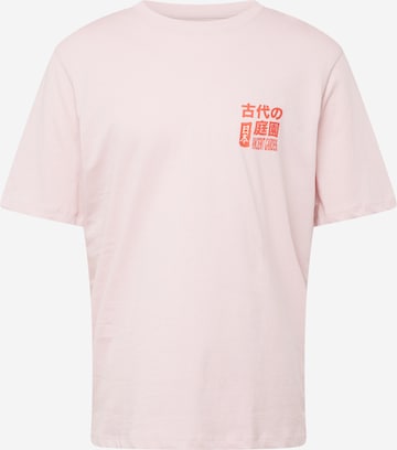 JACK & JONES T-Shirt 'RECIPE' in Pink: predná strana