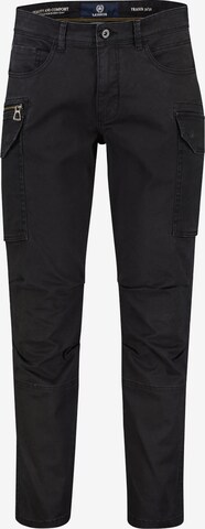 LERROS Tapered Cargo Pants in Black: front