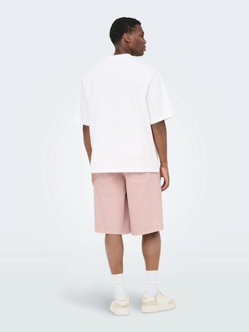 Only & Sons Loosefit Jeans 'ONSCARL' in Roze