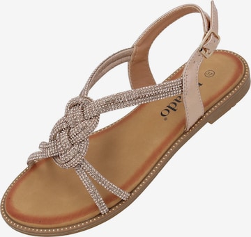 Palado Strap Sandals 'Jertu' in Bronze: front