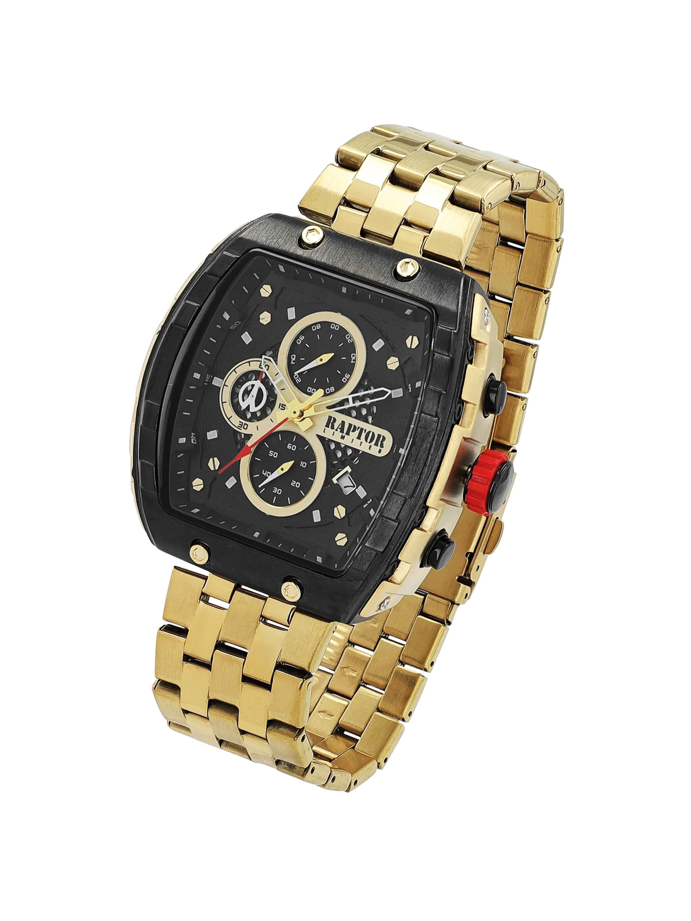 Raptor Analoguhr 'Louis, 3 ATM'‌‌ in Gold: Vorderseite