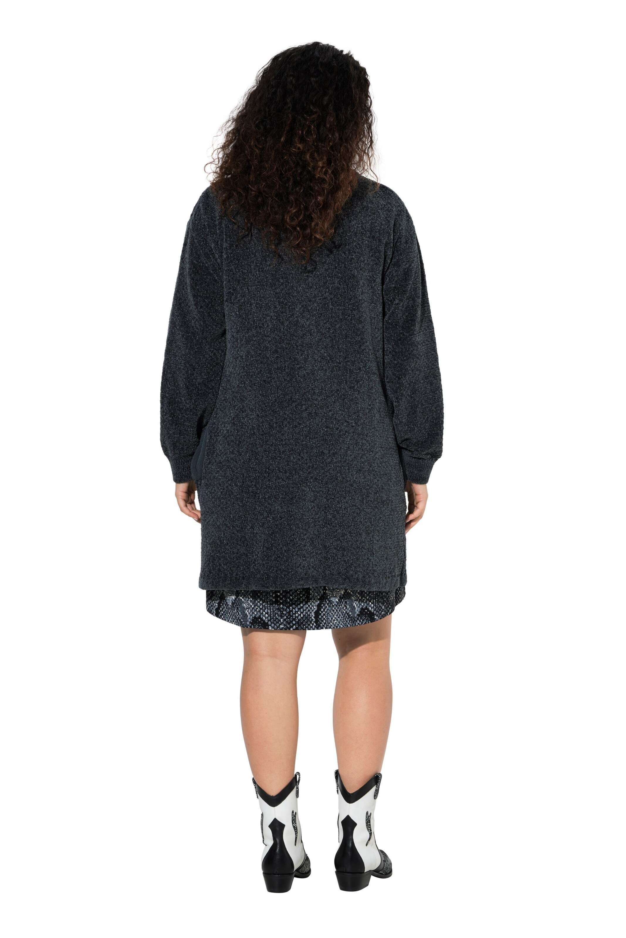 Ulla Popken Gebreid vest in Grijs