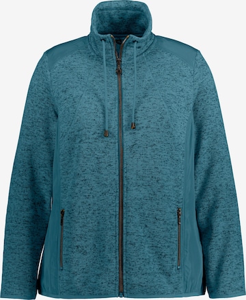 Ulla Popken Fleece jacket in Blue: front