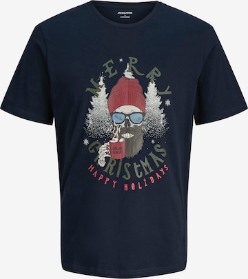 mėlyna JACK & JONES Marškinėliai 'NOEL XMAS': priekis