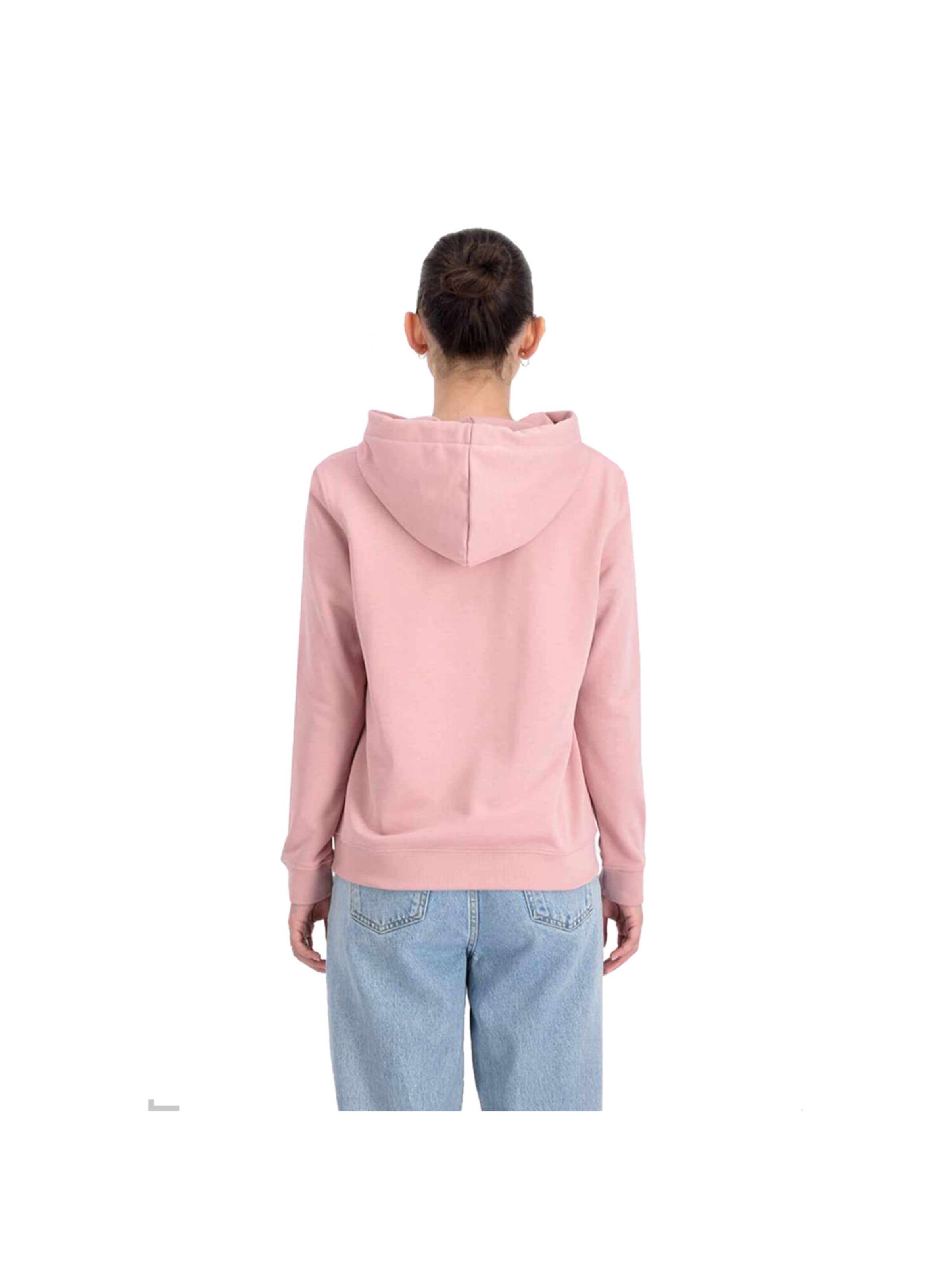 ALPHA INDUSTRIES Sweatshirt 'New Basic Glitter' in Pink