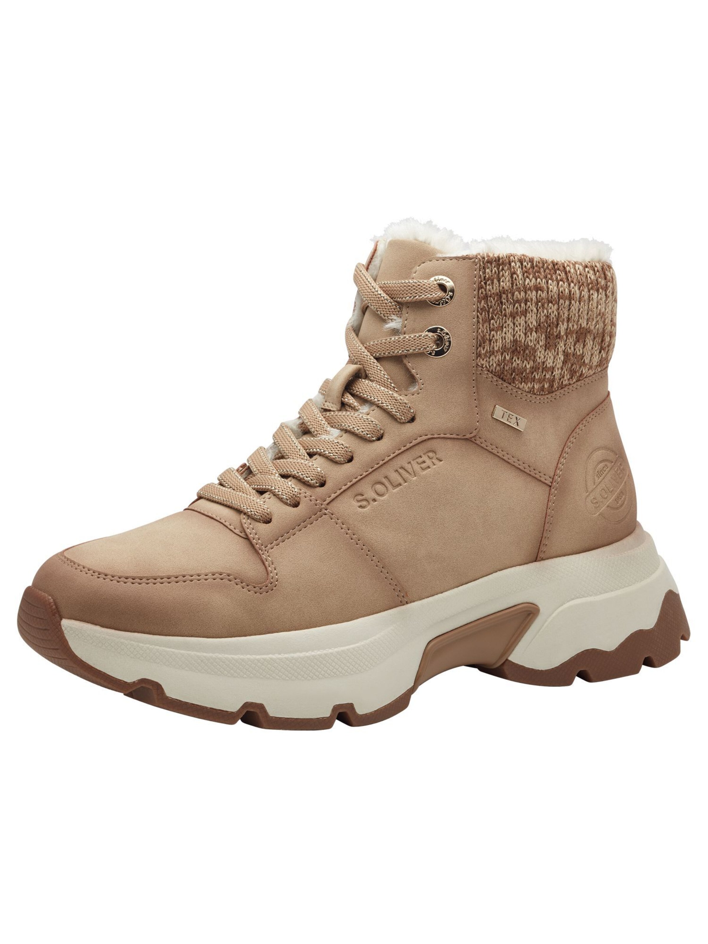 s.Oliver Stiefelette in Beige: Vorderseite