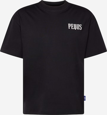 T-Shirt Pequs en noir : devant