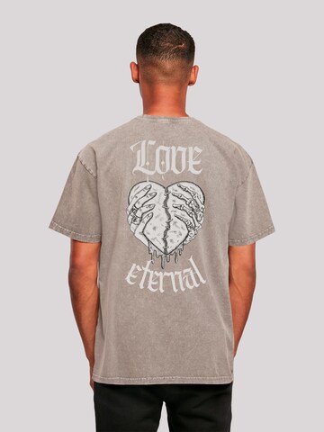 F4NT4STIC Shirt 'Valentines Streetwear' in Grijs: voorkant