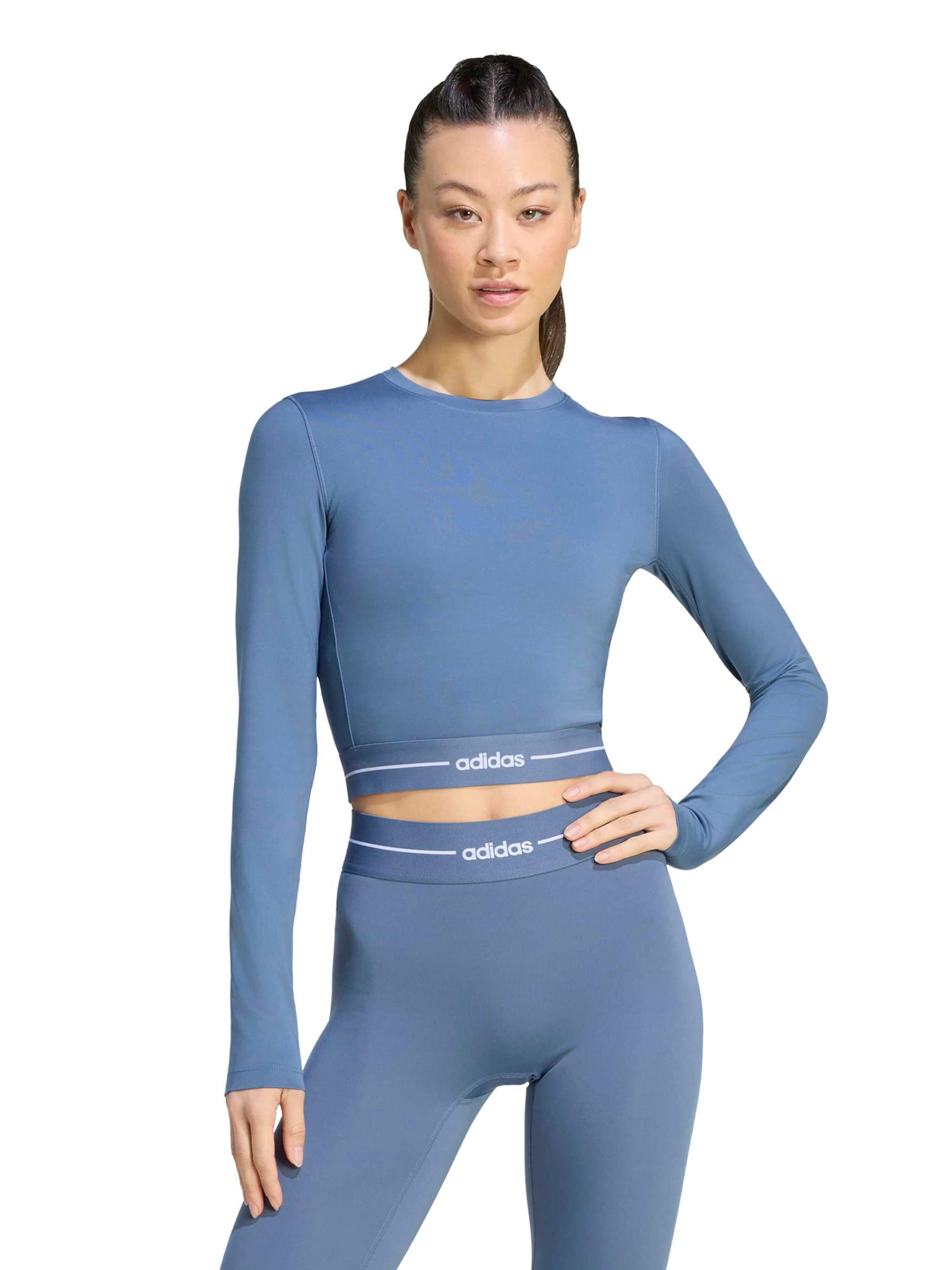 ADIDAS PERFORMANCE Funktionsbluse 'Hyperglam' i blå: forside