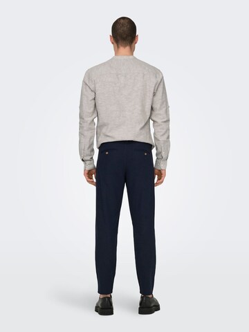 Only & Sons Regular Bandplooibroek 'ONSLeo' in Blauw