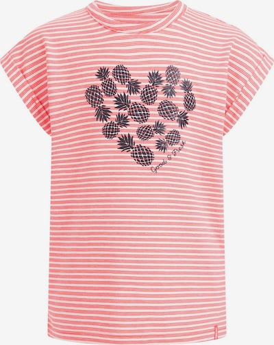 WE Fashion T-shirt i marinblå / rosa / off-white, Produktvy