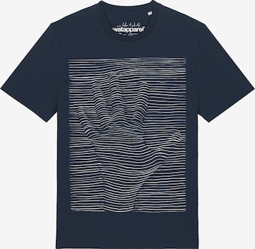 Watapparel Shirt '3Dillusion' in Blauw: voorkant